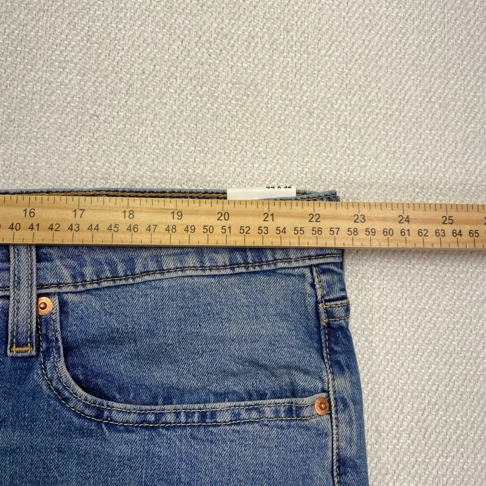 Levi's 502 Taper Jeans Mens 44x32 Blue Medium Wash Stretch Eco Performance New